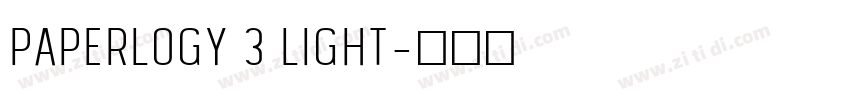 Paperlogy 3 Light字体转换